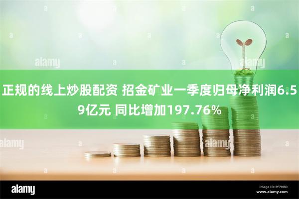 正规的线上炒股配资 招金矿业一季度归母净利润6.59亿元 同比增加197.76%