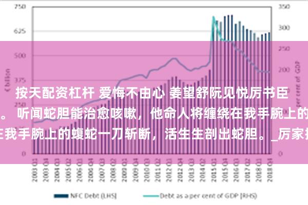 按天配资杠杆 爱悔不由心 姜望舒阮见悦厉书臣 厉书臣的白月光咳嗽不止。 听闻蛇胆能治愈咳嗽，他命人将缠绕在我手腕上的蝮蛇一刀斩断，活生生剖出蛇胆。_厉家挡_老爷子_罐子
