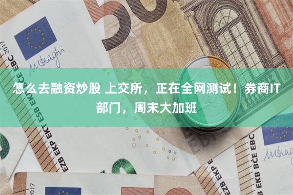 怎么去融资炒股 上交所，正在全网测试！券商IT部门，周末大加班