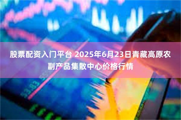 股票配资入门平台 2025年6月23日青藏高原农副产品集散中心价格行情