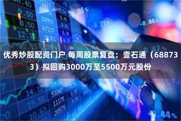 优秀炒股配资门户 每周股票复盘：壹石通（688733）拟回购3000万至5500万元股份