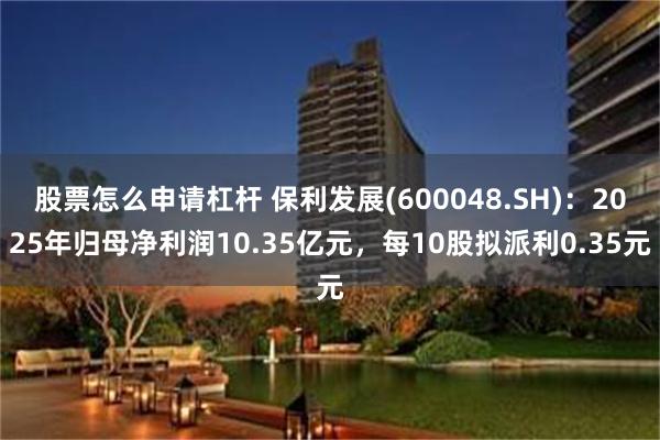 股票怎么申请杠杆 保利发展(600048.SH)：2025年归母净利润10.35亿元，每10股拟派利0.35元