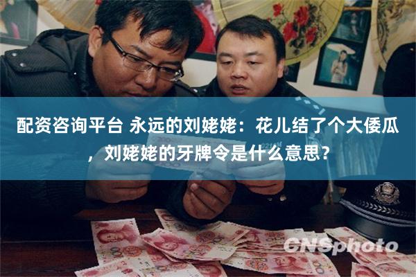 配资咨询平台 永远的刘姥姥：花儿结了个大倭瓜，刘姥姥的牙牌令是什么意思？