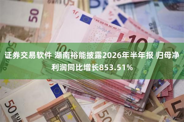 证券交易软件 湖南裕能披露2026年半年报 归母净利润同比增长853.51%