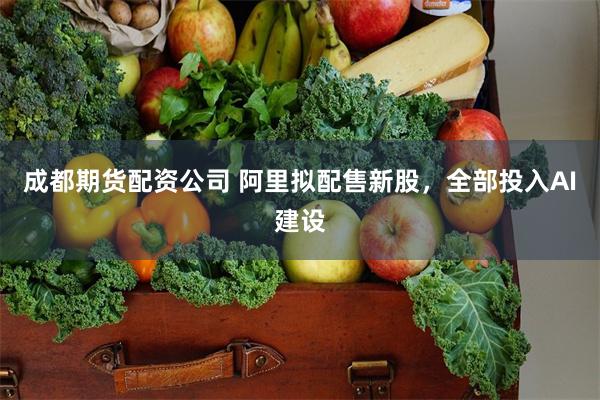 成都期货配资公司 阿里拟配售新股，全部投入AI建设