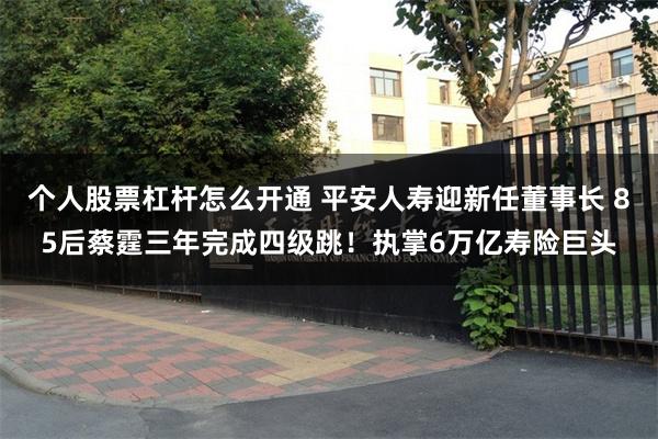 个人股票杠杆怎么开通 平安人寿迎新任董事长 85后蔡霆三年完成四级跳！执掌6万亿寿险巨头