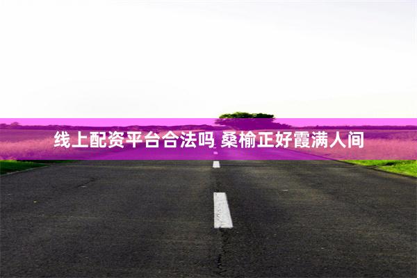 线上配资平台合法吗 桑榆正好霞满人间